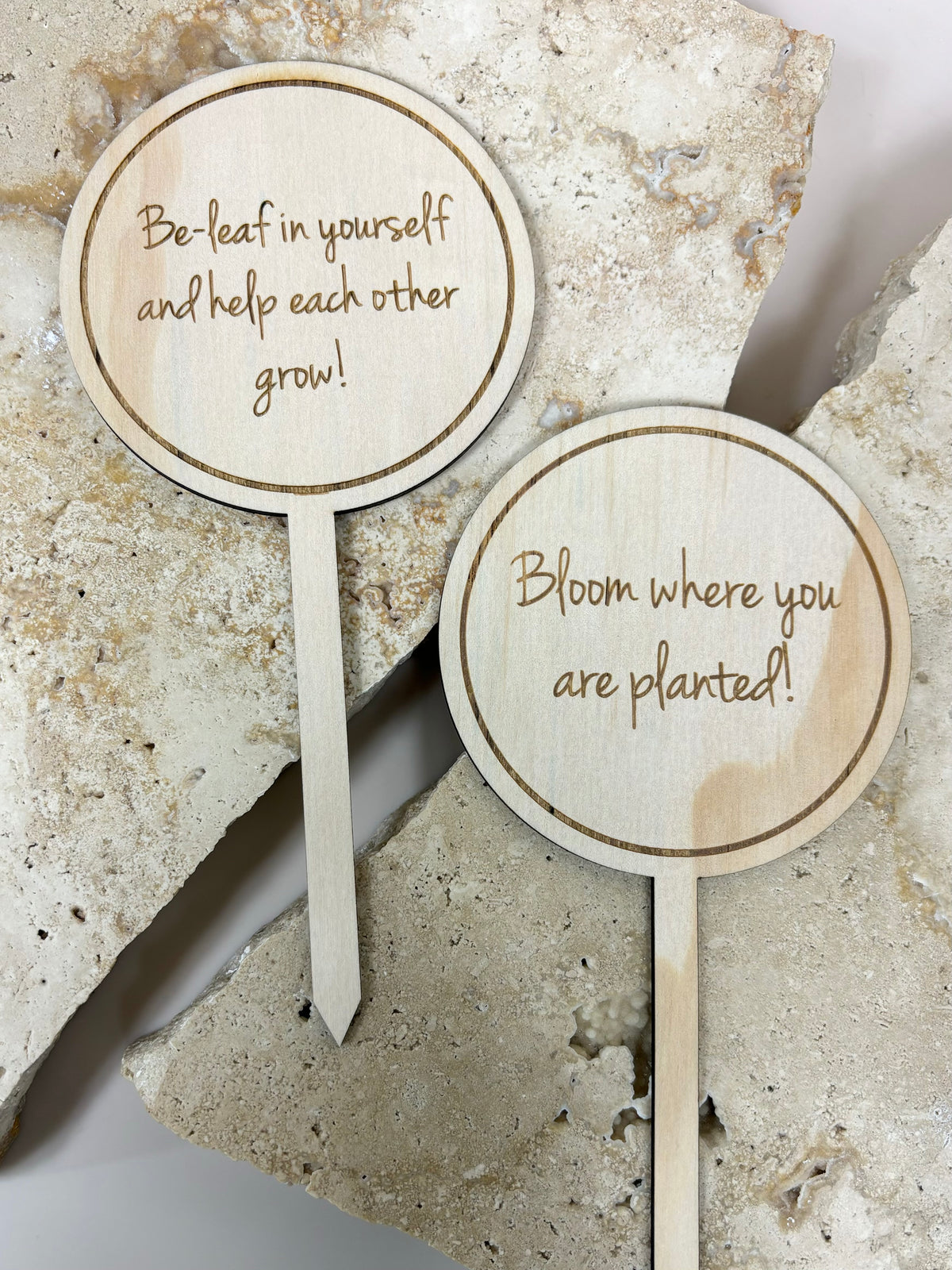 Personalised planter sticks