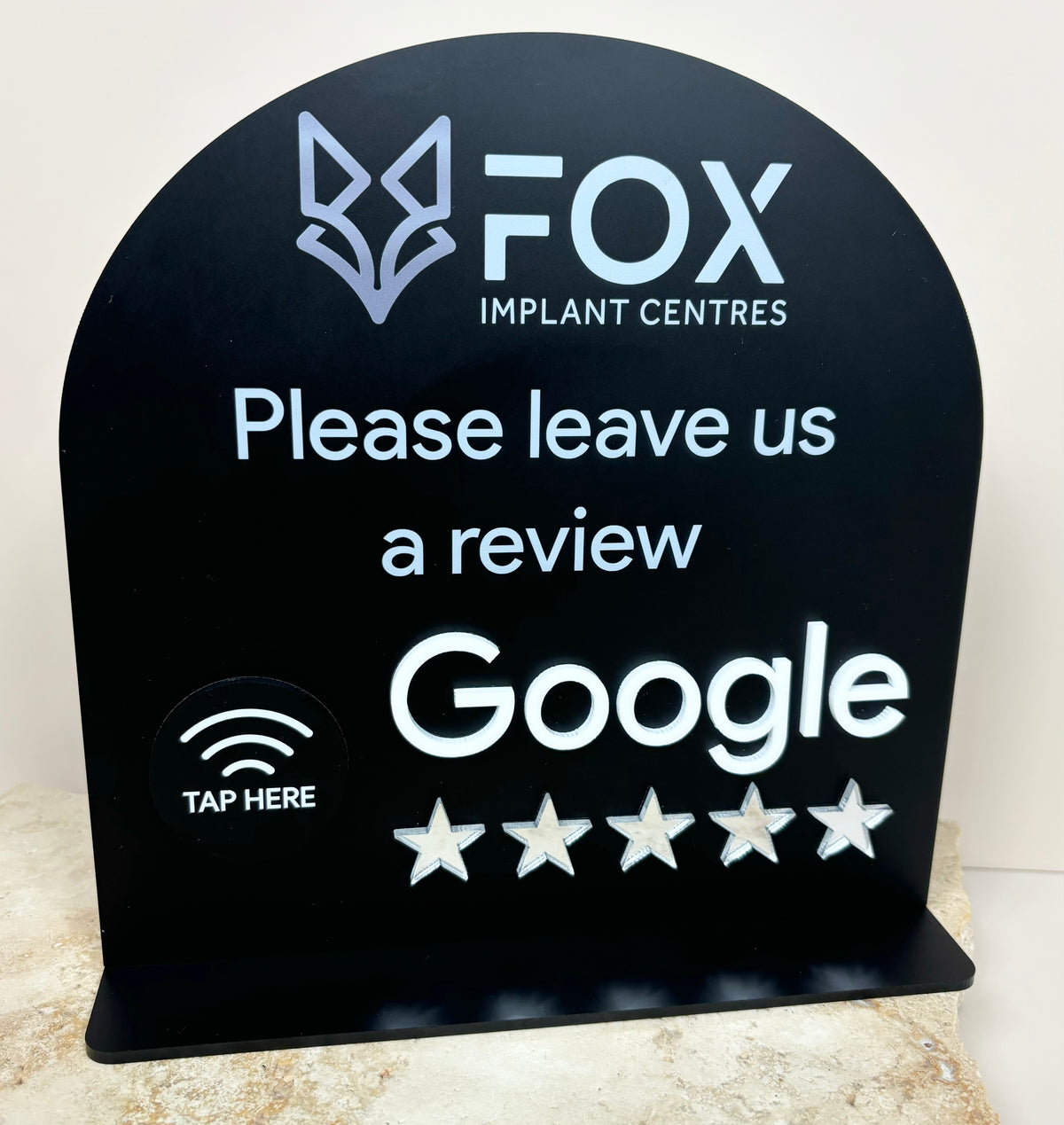 NFC google review stand 