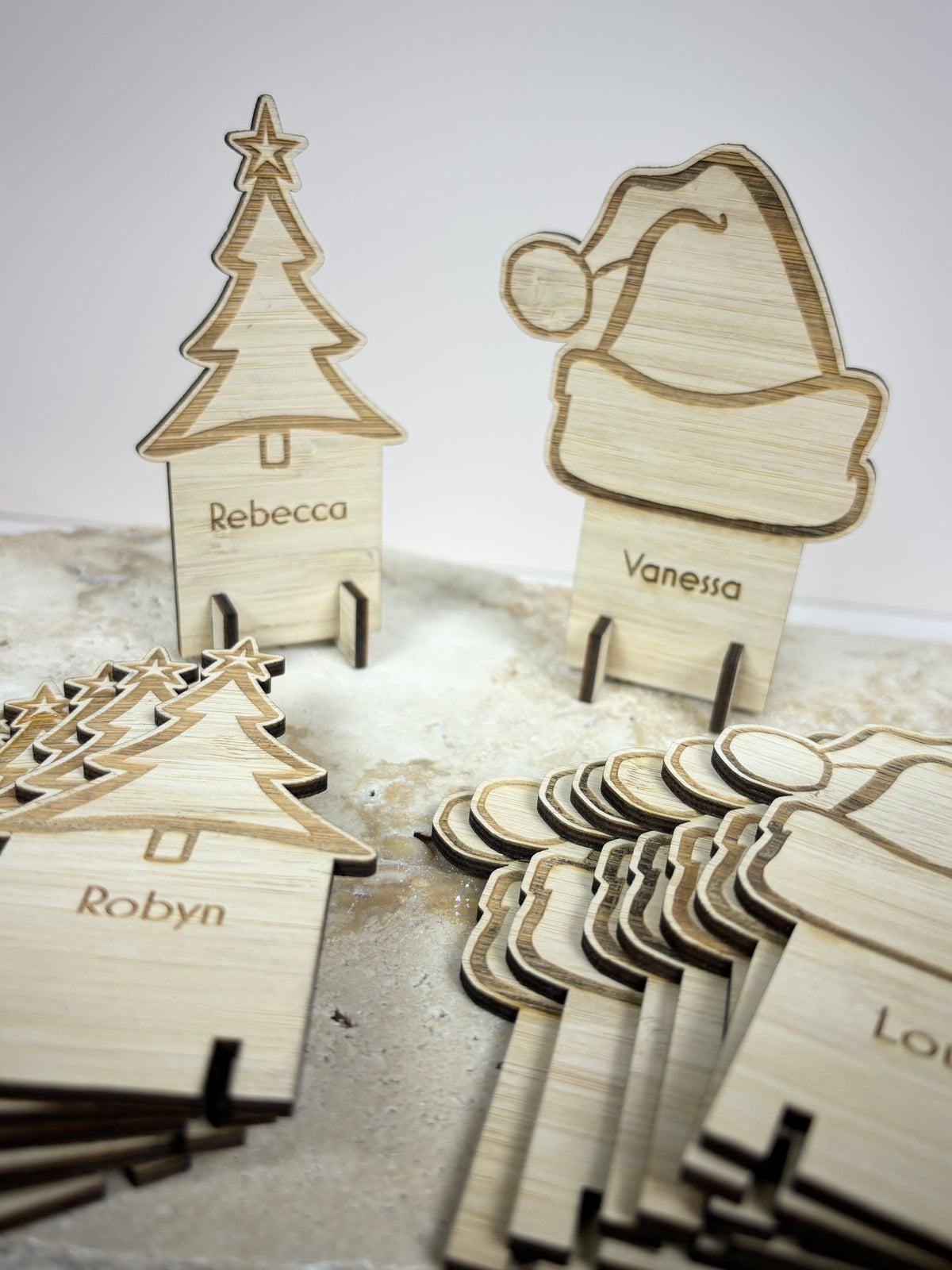 Personalised Christmas place cards 