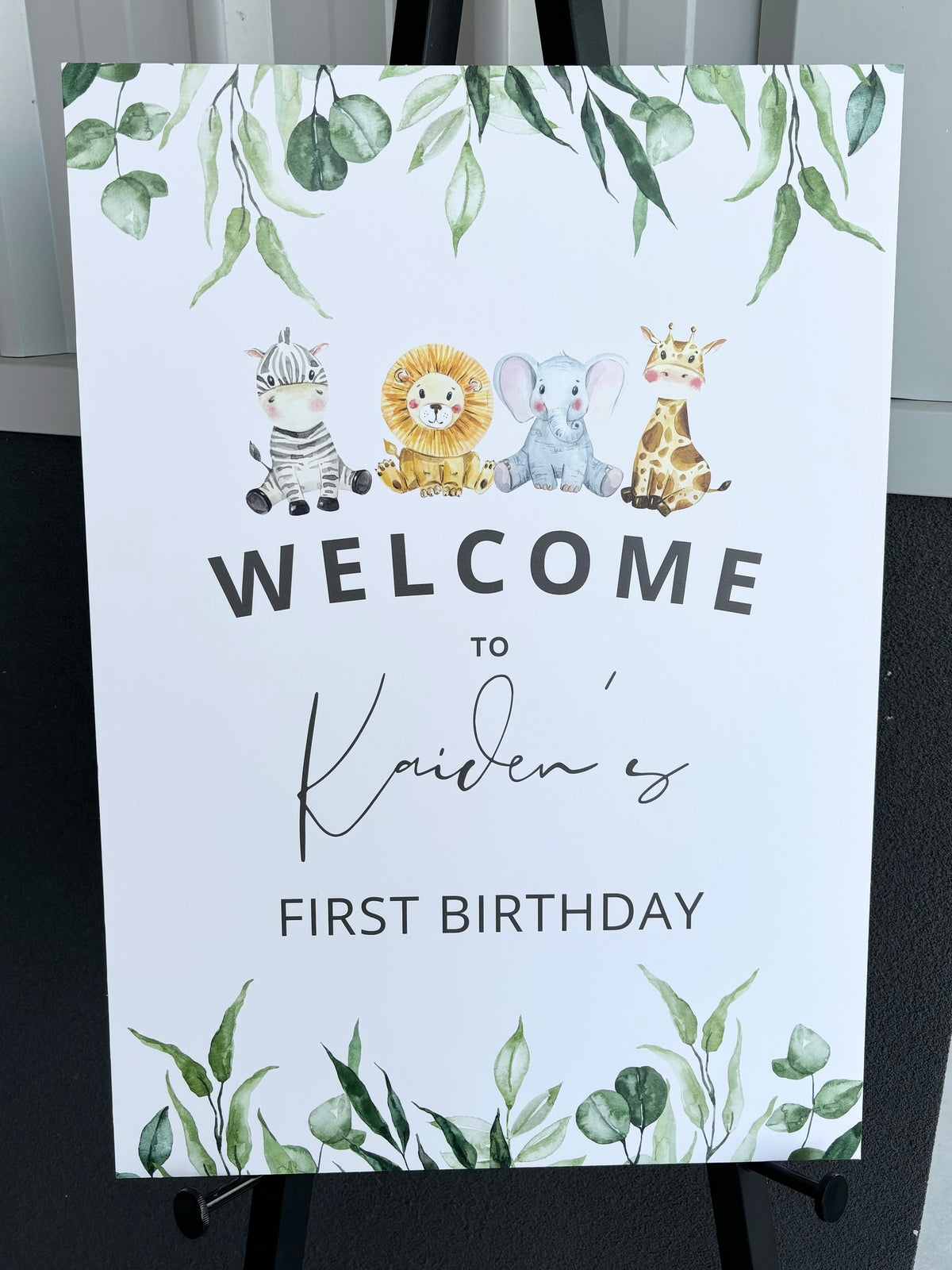 First birthday welcome sign 