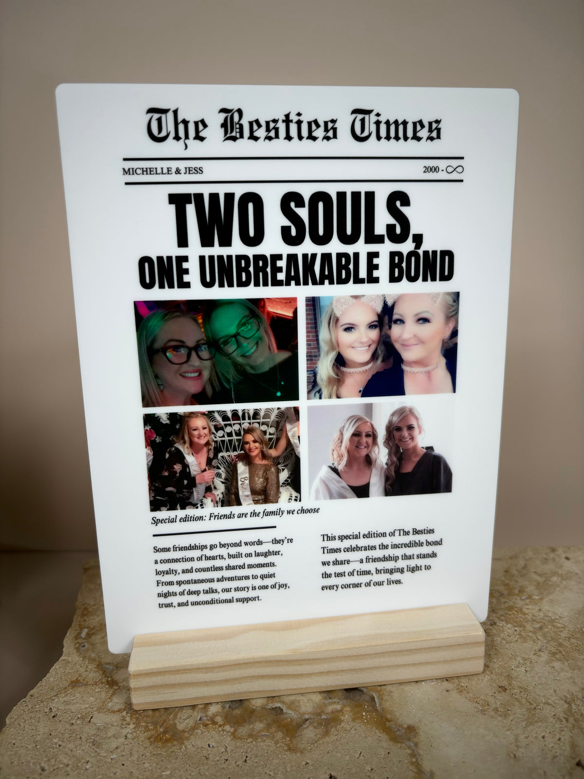 The bestie times newspaper display 