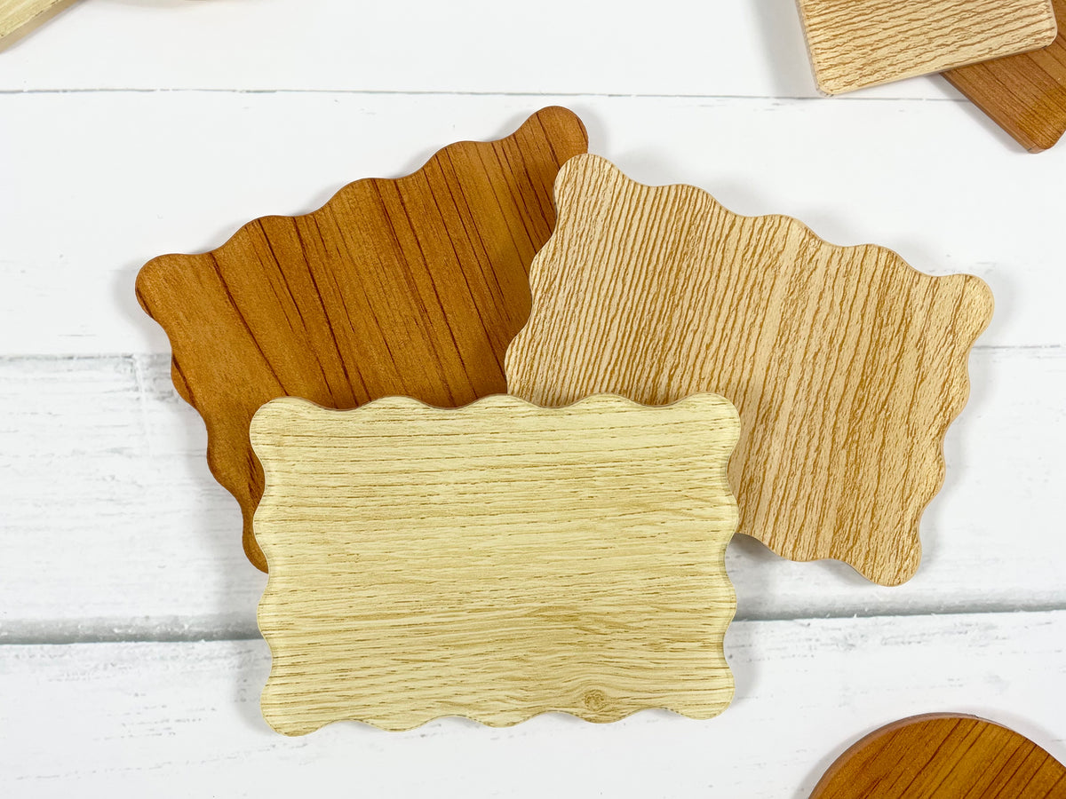 wavy timber look acrylic blanks 